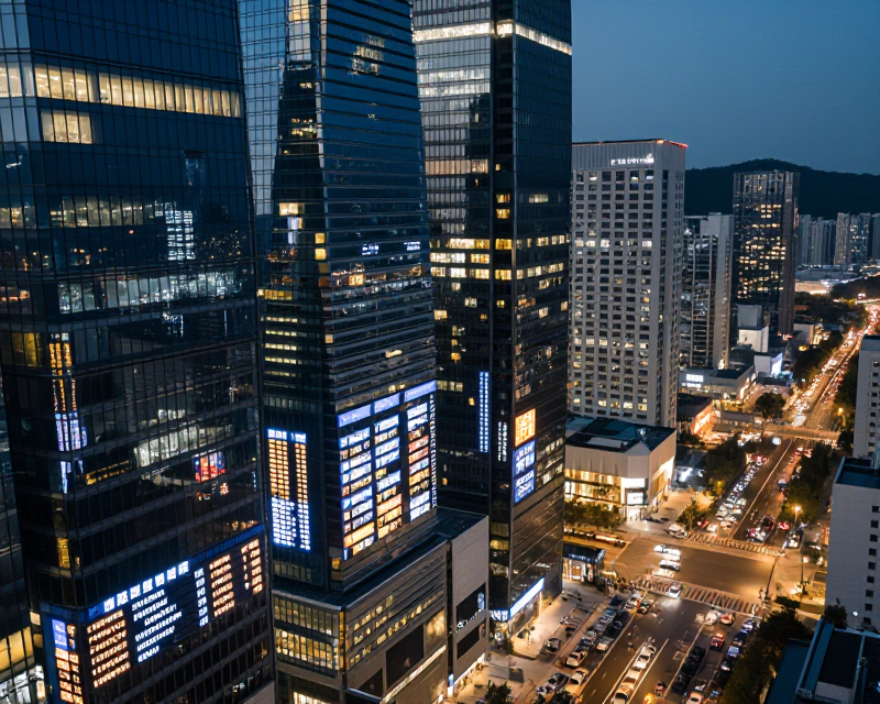 Seoul Financial District at Twilight