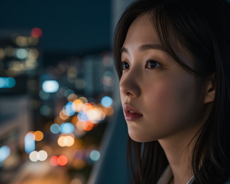 Reflective Moment in Seoul