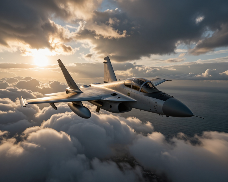 South Korean fighter jet patrolling the sea