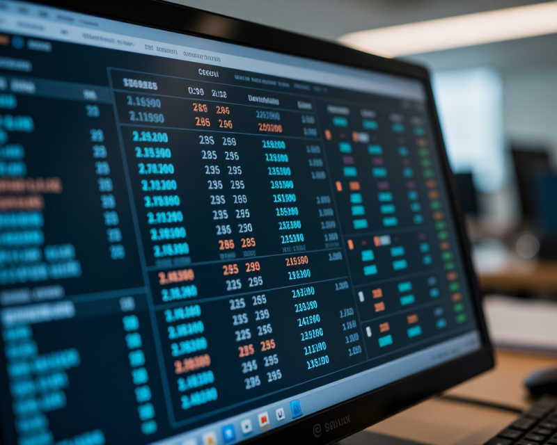 Financial Market Data Display