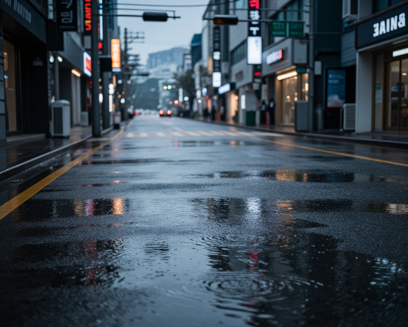 Rainy Urban Seoul